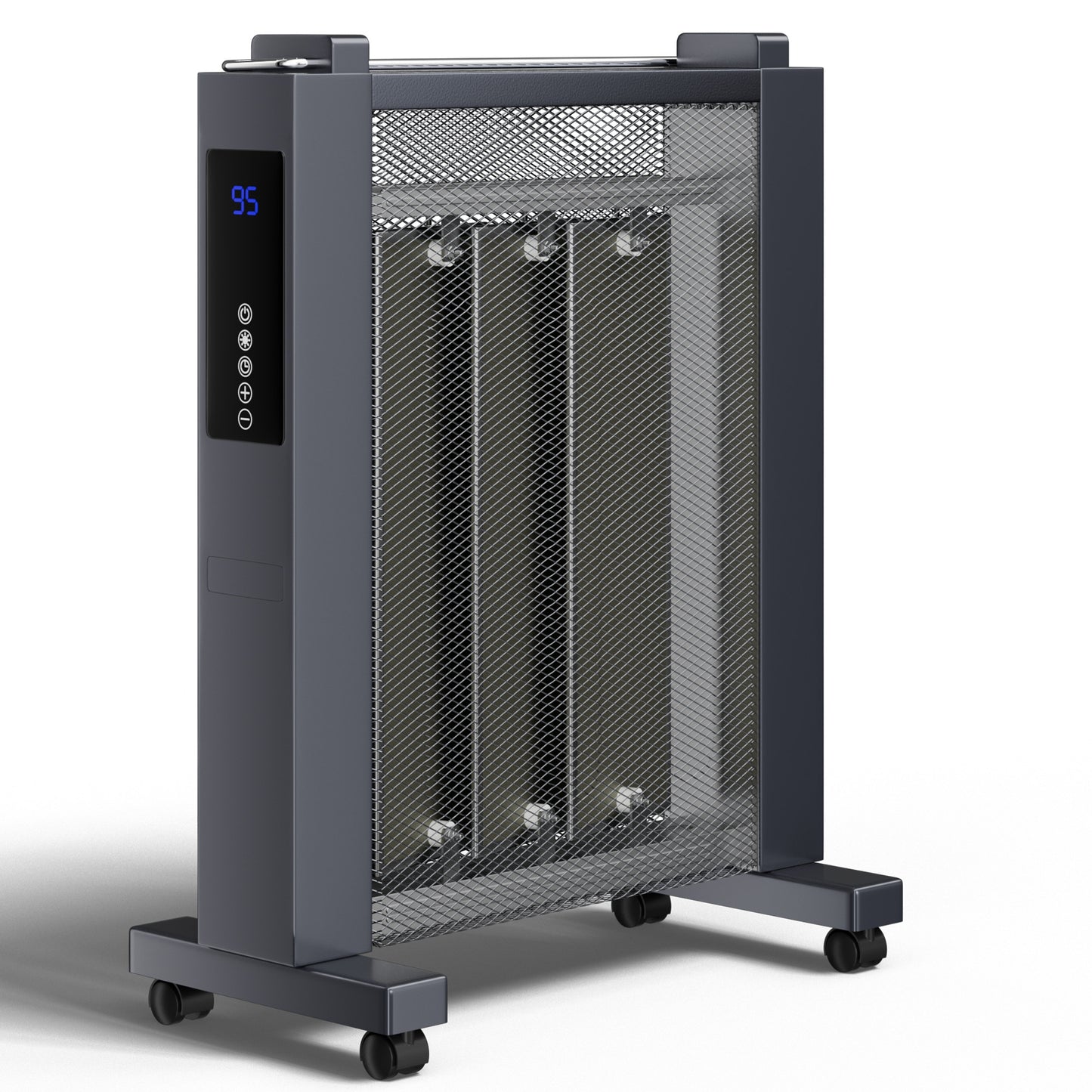 MEPTY Space Heaters Indoor Use, 1500W Quiet Mica Convection Heater, Electric Space Heater for Large Room with Remote