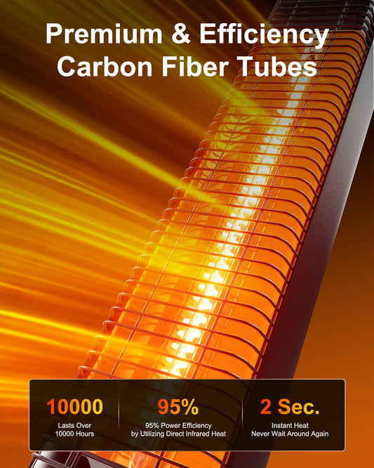 MEPTY Electric Patio Heater, Infrared Outdoor Heater