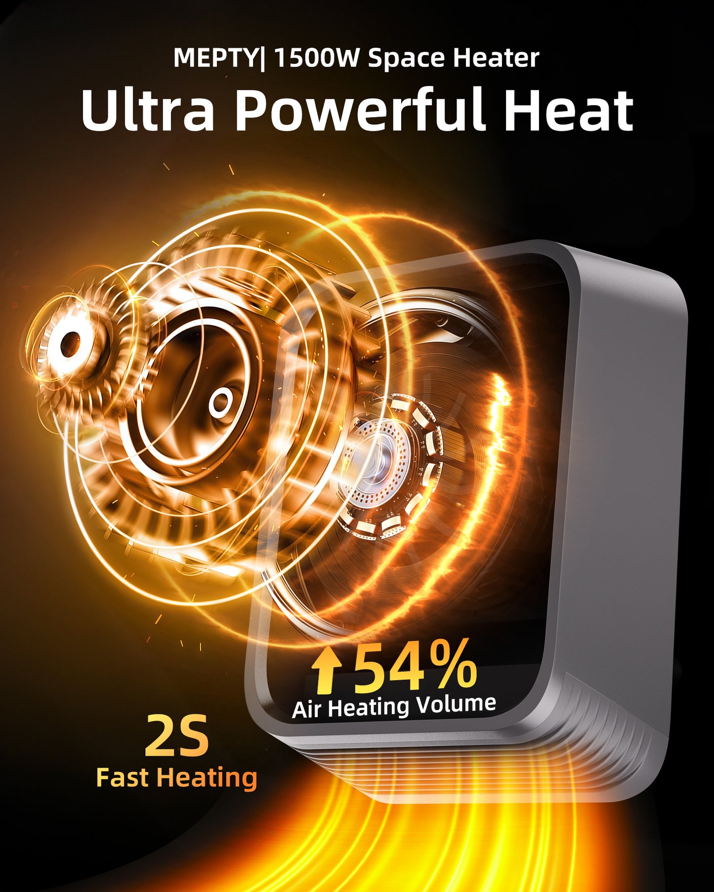 MEPTY 1500W Wall Mounted Space Heater with Towel Rack, IP24 Wall Heater, UL Certified, Thermostat & Remote Control, 24H Timer, ECO Mode, heaters for Indoor Use in Bathroom, Garag