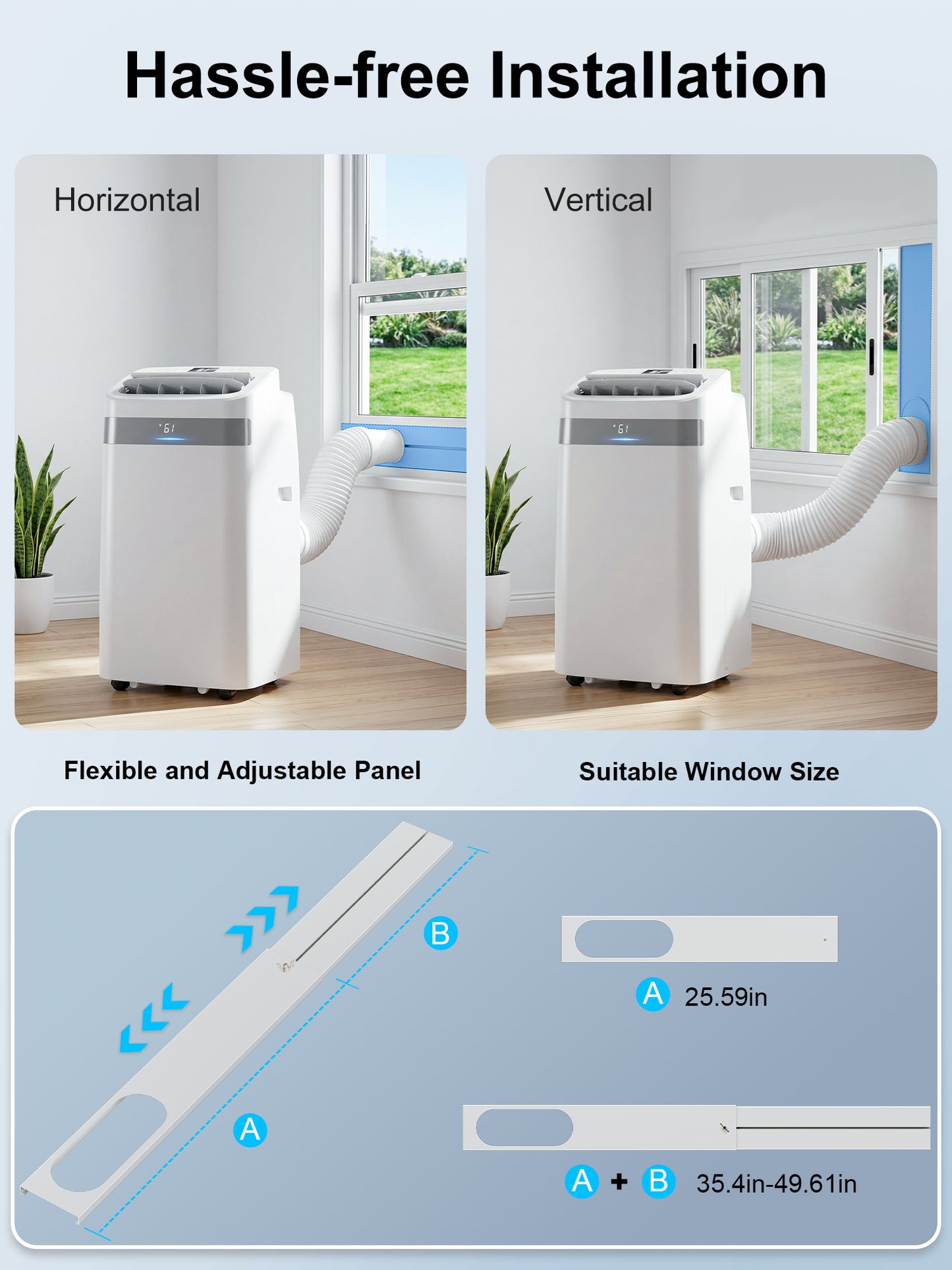 MEPTY 14000BTU Portable Air Conditioners, Portable AC Unit with Dehumidifier, Sleep Mode, 24H Timer, Cools Room up to 700 sq.ft, Room Air Conditioners with Auto-evaporation System for Bedroom