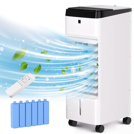 MEPTY Swamp Cooler, Windowless Portable Air Conditioners with 120°Oscillation, Evaporative Air Cooler with Remote,12H Timer