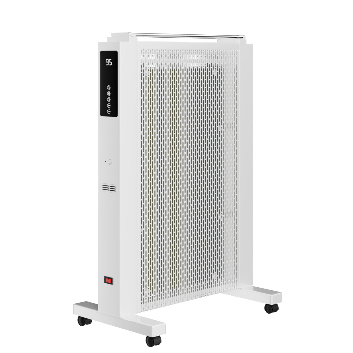 MEPTY Space Heater Large Room,Electric Mica Infrared Heaters for Indoor Use,Digital Thermostat,Energy Saving,Overheat & Tip-Over Protection,360°Whole Room Heater for Indoor Use,Bedroom,Office,Garage