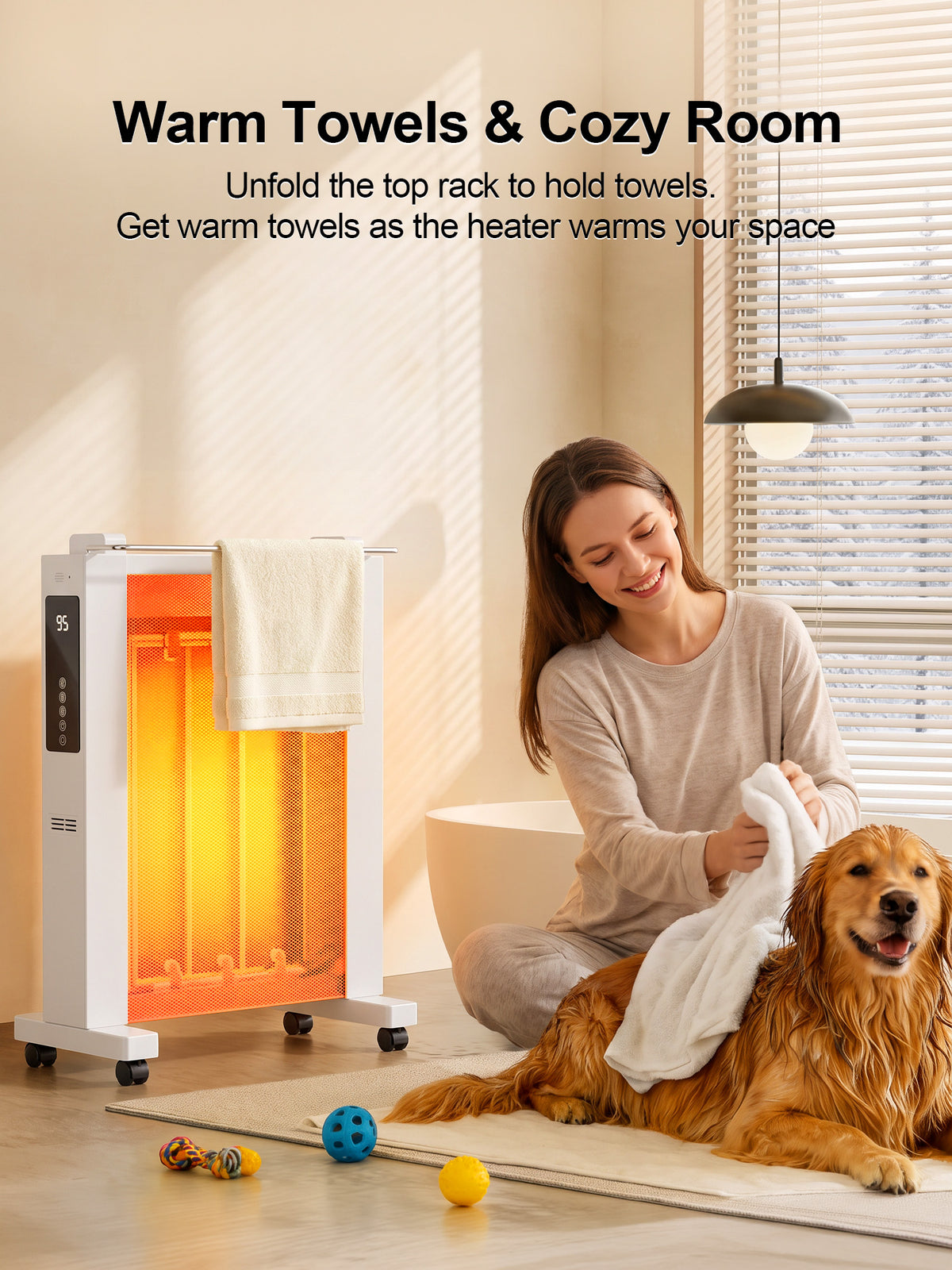MEPTY Space Heater Large Room,Electric Space Heaters for Indoor Use,12H Timer,ECO, Remote Control, Heater for Room, Bedroom, Office,Garage