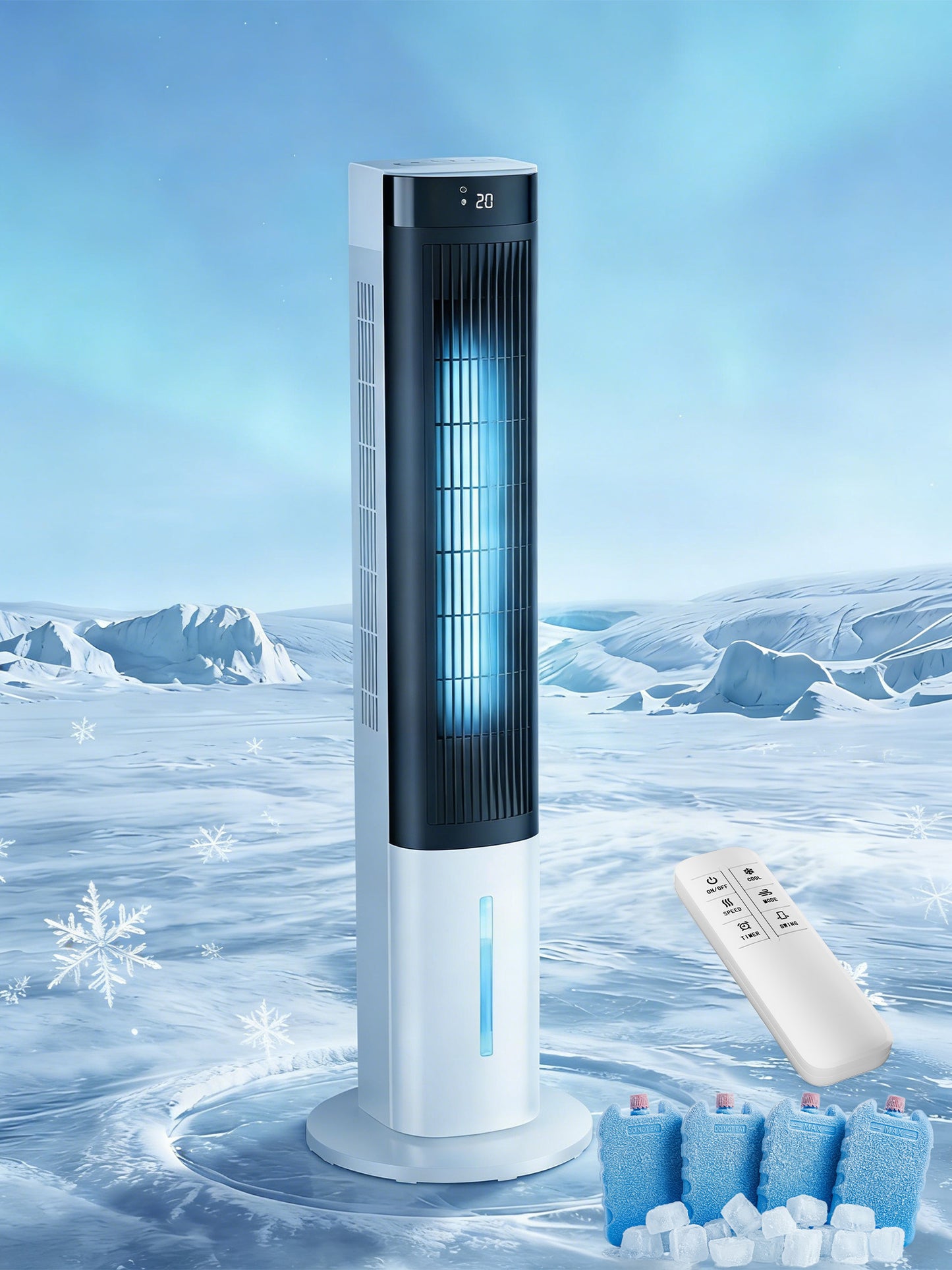 MEPTY Evaporative Air Cooler, Windowless Portable Air Conditioners with 24H Timer, Cooling Fans that Blow Cold Air, 3 Speeds, 4 Modes, Remote,120°Oscillation, Swamp Cooler for Indoor Room Bedroom