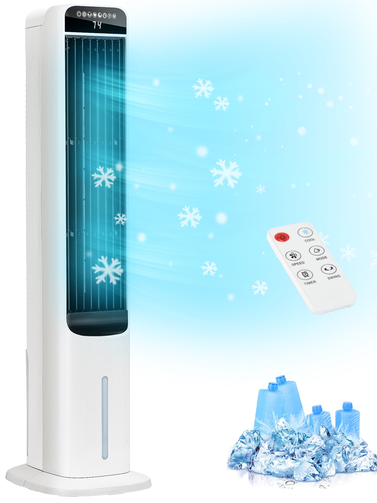 MEPTY 3-IN-1 Evaporative Air Cooler, Cooling Fans that Blow Cold Air