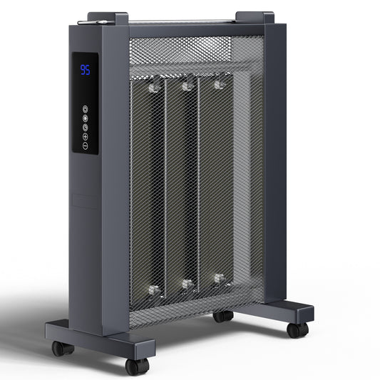 MEPTY Space Heaters Indoor Use, 1500W Quiet Mica Convection Heater, Electric Space Heater for Large Room with Remote