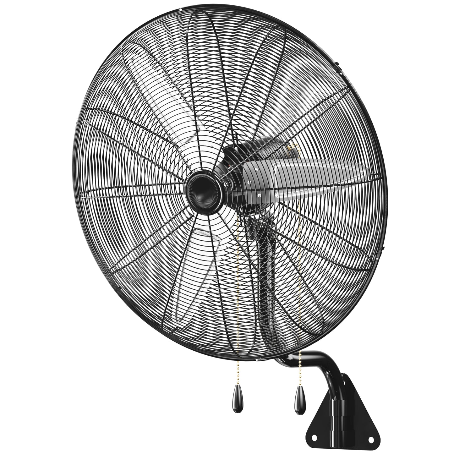 MEPTY 26" Wall Mount Fan, Heavy Duty Industrial Wall Fan, High Velocity Oscillating Fans with 3 Speeds for Patio, Shop, Greenhouse, Garage, Commercial, Household use
