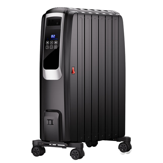 MEPTY Oil Filled Radiator Heater,1500W Electric Space Heaters for Indoor Use Large Room with Overheat&Tip-Over Protection