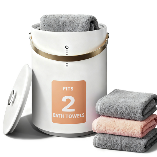 MEPTY Towel Warmer, Towel Warmers for Bathroom with Portable Handle, Luxury Towel Warmer Bucket with Auto Shut Off, Fit for Towels, Bathrobes, Blankets