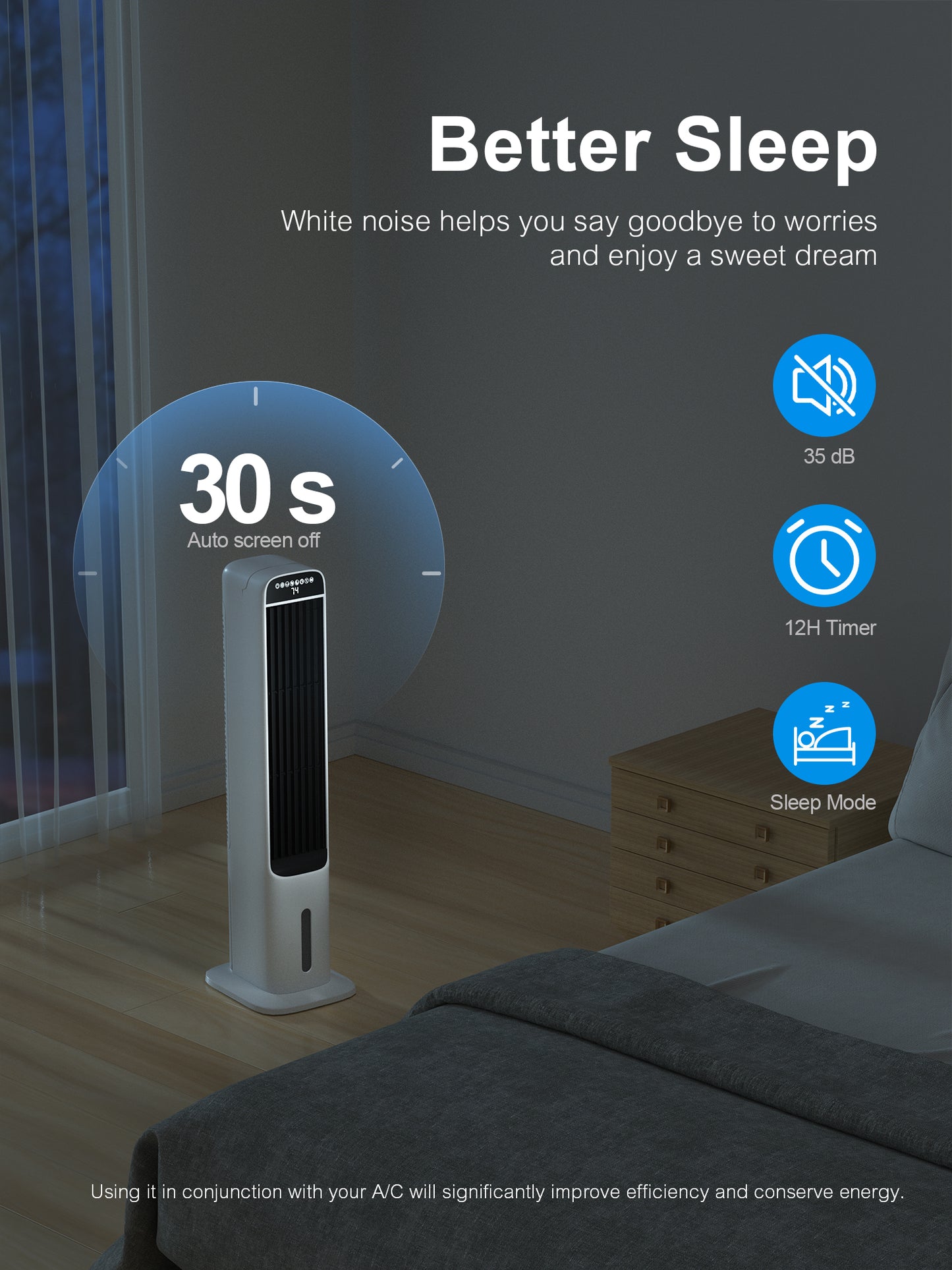 MEPTY 3-IN-1 Evaporative Air Cooler, Cooling Fans that Blow Cold Air