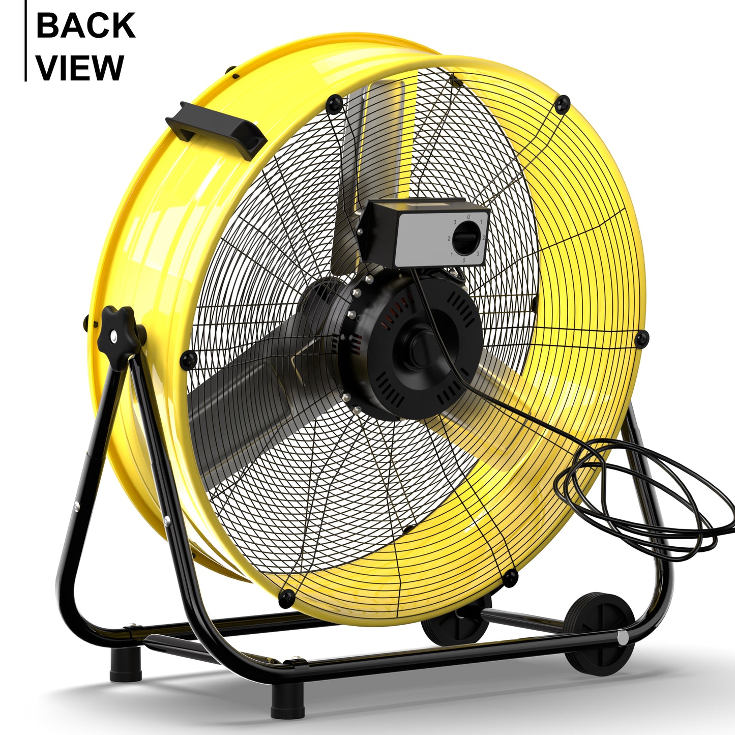MEPTY 24-Inch Industrial Drum Fan, 8800 CFM High Velocity Floor Fan, 3-Speed Heavy Duty Metal Air Circulator for Shop, Warehouse, Workshop, Garage, Factory,320W