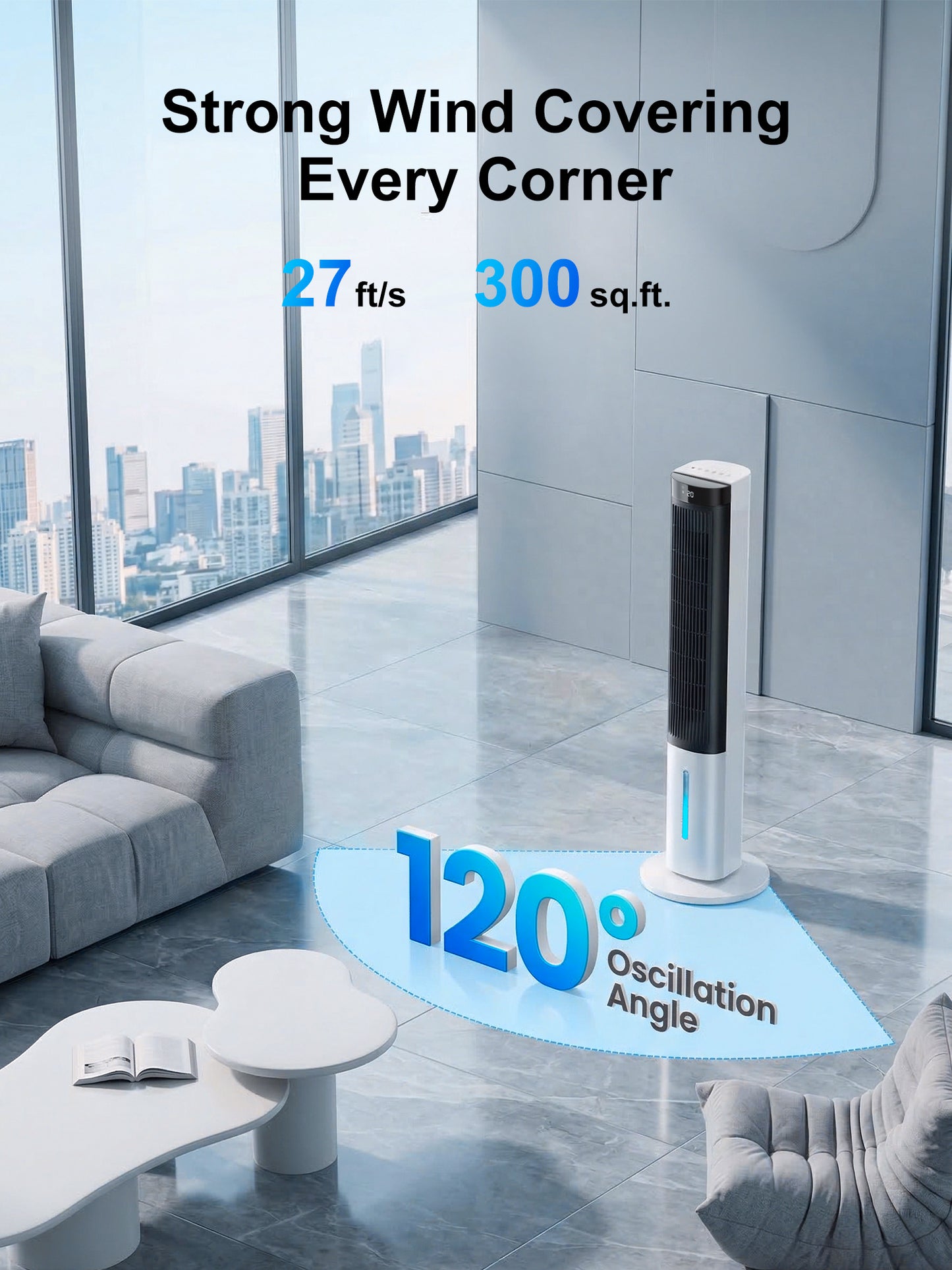 MEPTY Evaporative Air Cooler, Windowless Portable Air Conditioners with 24H Timer, Cooling Fans that Blow Cold Air, 3 Speeds, 4 Modes, Remote,120°Oscillation, Swamp Cooler for Indoor Room Bedroom