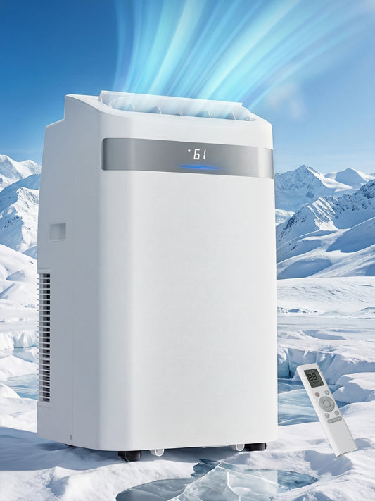 MEPTY 12000BTU Portable Air Conditioners, Portable AC Unit with Dehumidifier, Sleep Mode, 24H Timer, Cools Room up to 550 sq.ft, Room Air Conditioners with Auto-evaporation System for Bedroom